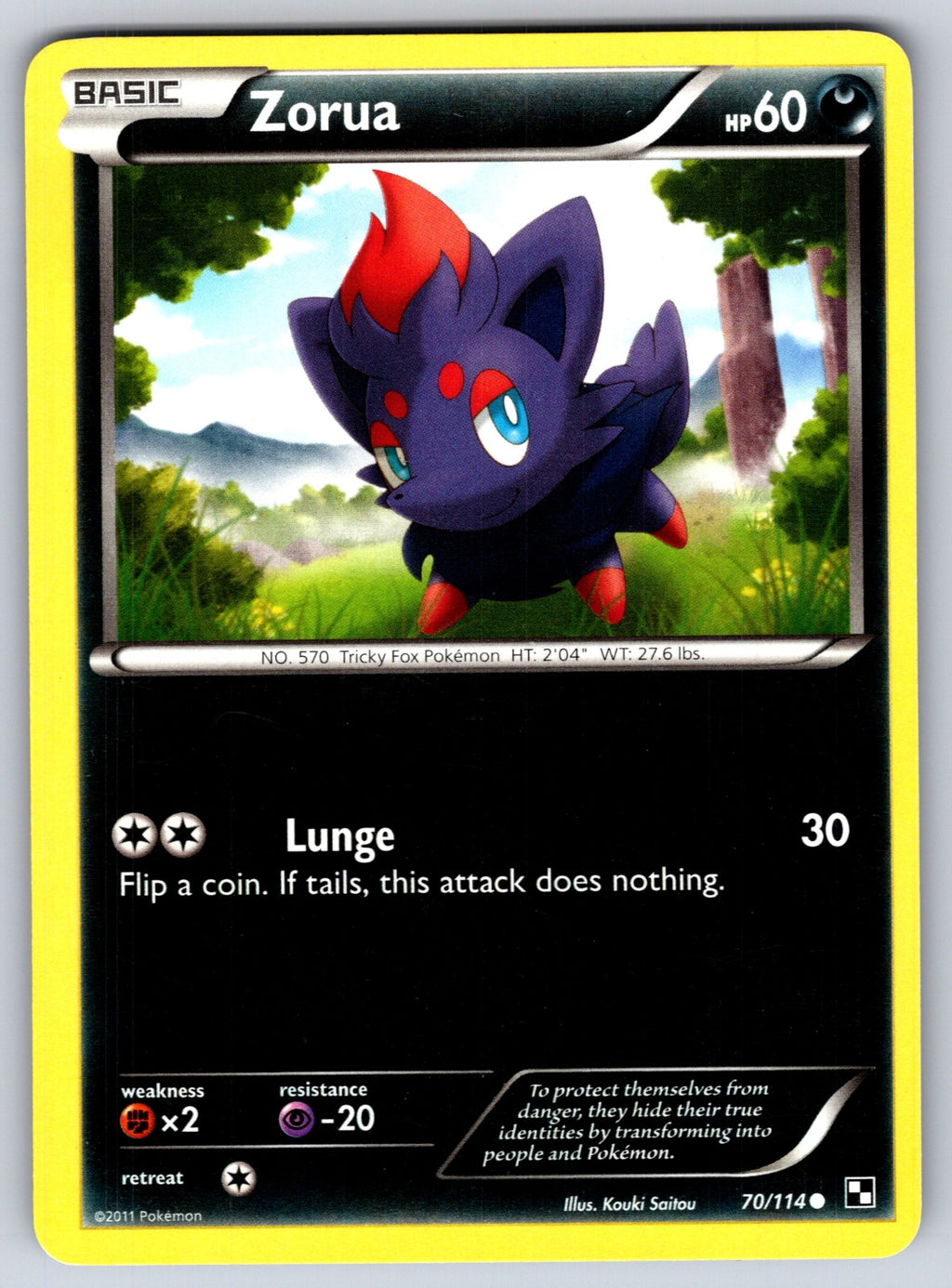 Zorua Common Black and White 70/114 LP 2011