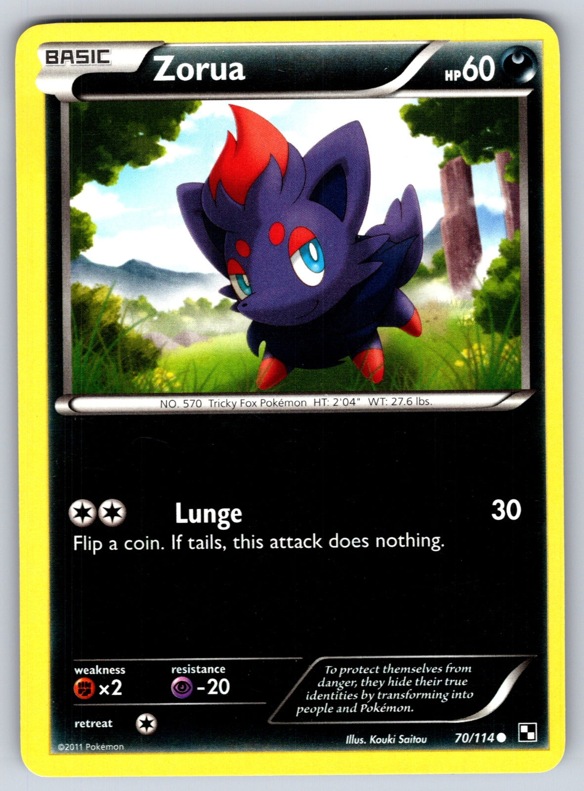 Zorua Common Black and White 70/114 LP 2011