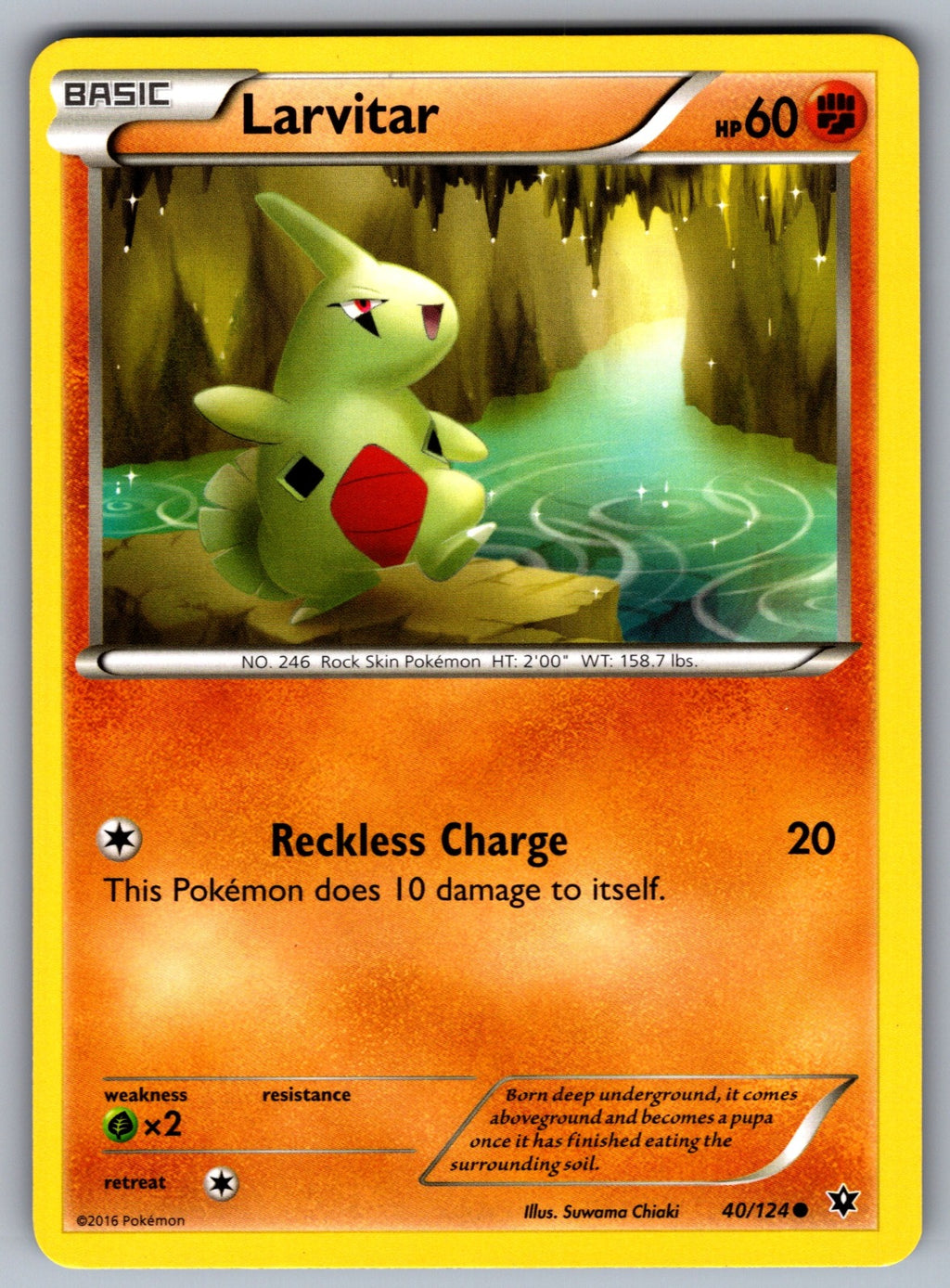 Larvitar (40) Common XY - Fates Collide 40/124 LP 2016