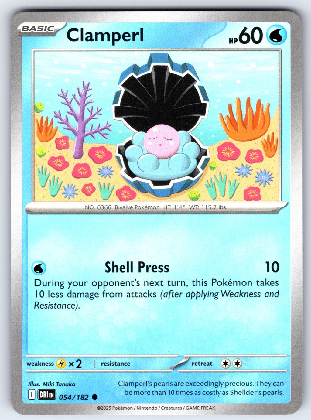 Clamperl Common SV10: Destined Rivals 054/182 NM 2025