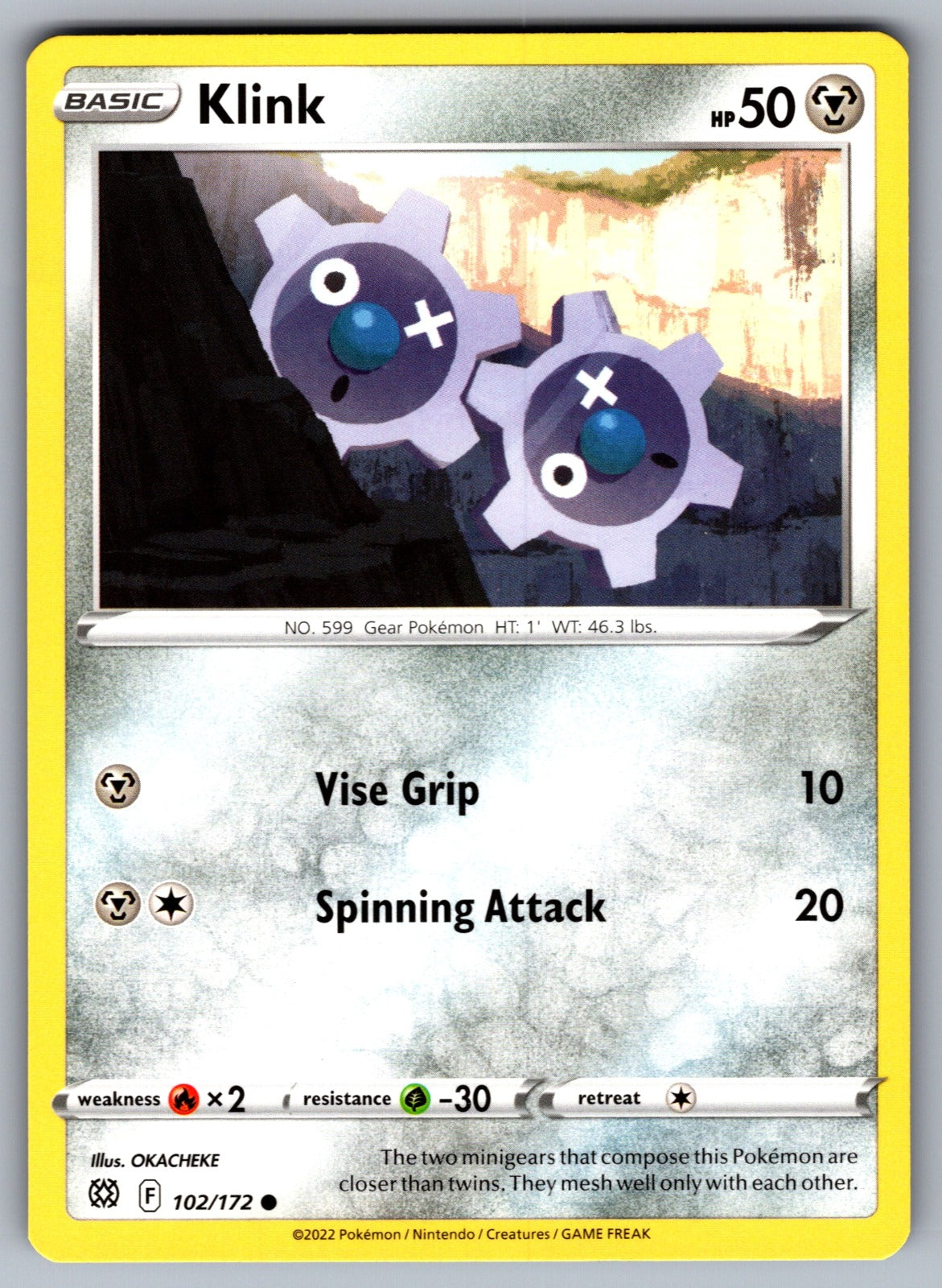 Klink Common SWSH09: Brilliant Stars 102/172 NM 2022