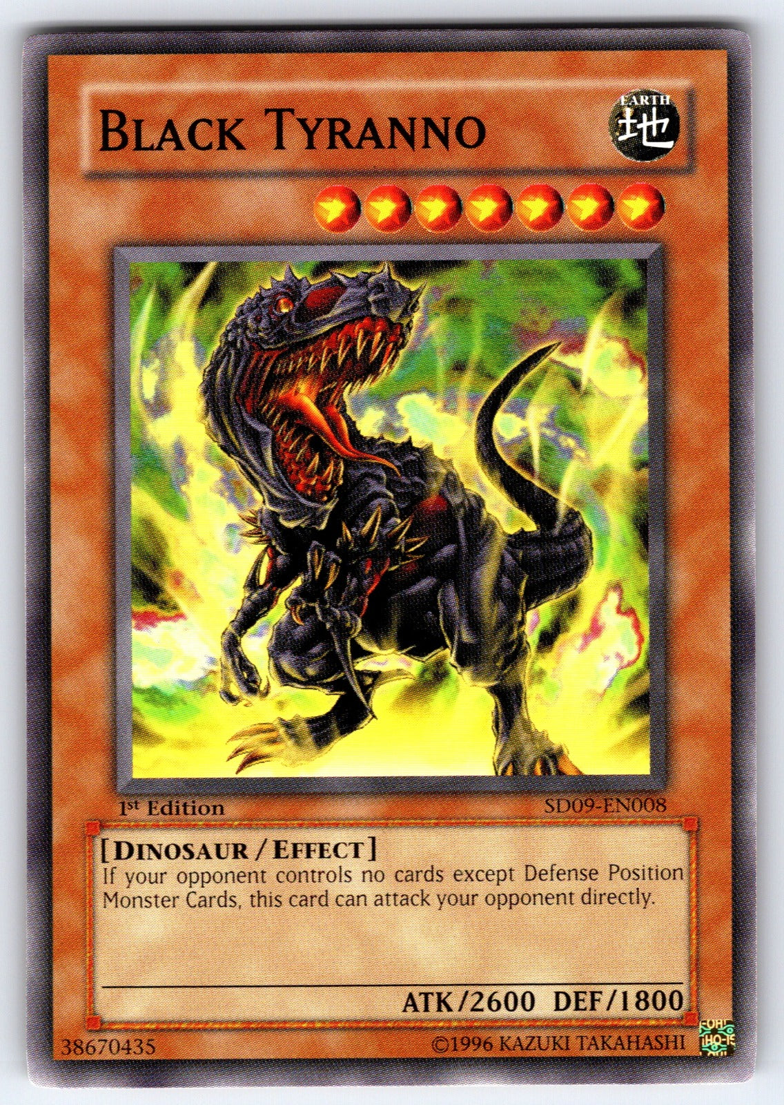 Black Tyranno 1st Edition Common Speed Duel Decks: Ultimate Predators SS03-ENA07
