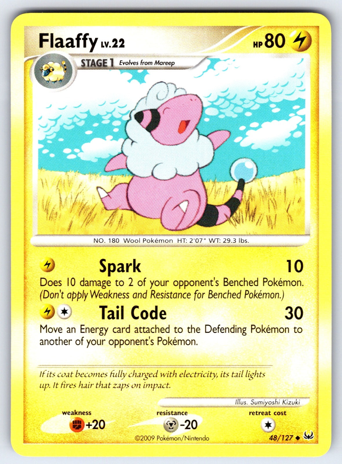 Flaaffy Uncommon Platinum 48/127 LP 2009