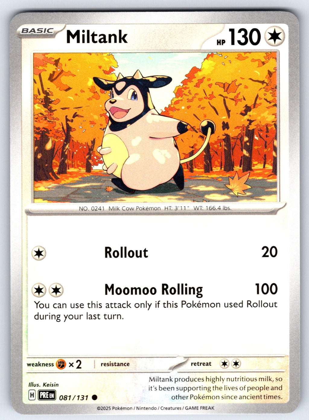 Miltank Common SV: Prismatic Evolutions 081/131 NM 2025