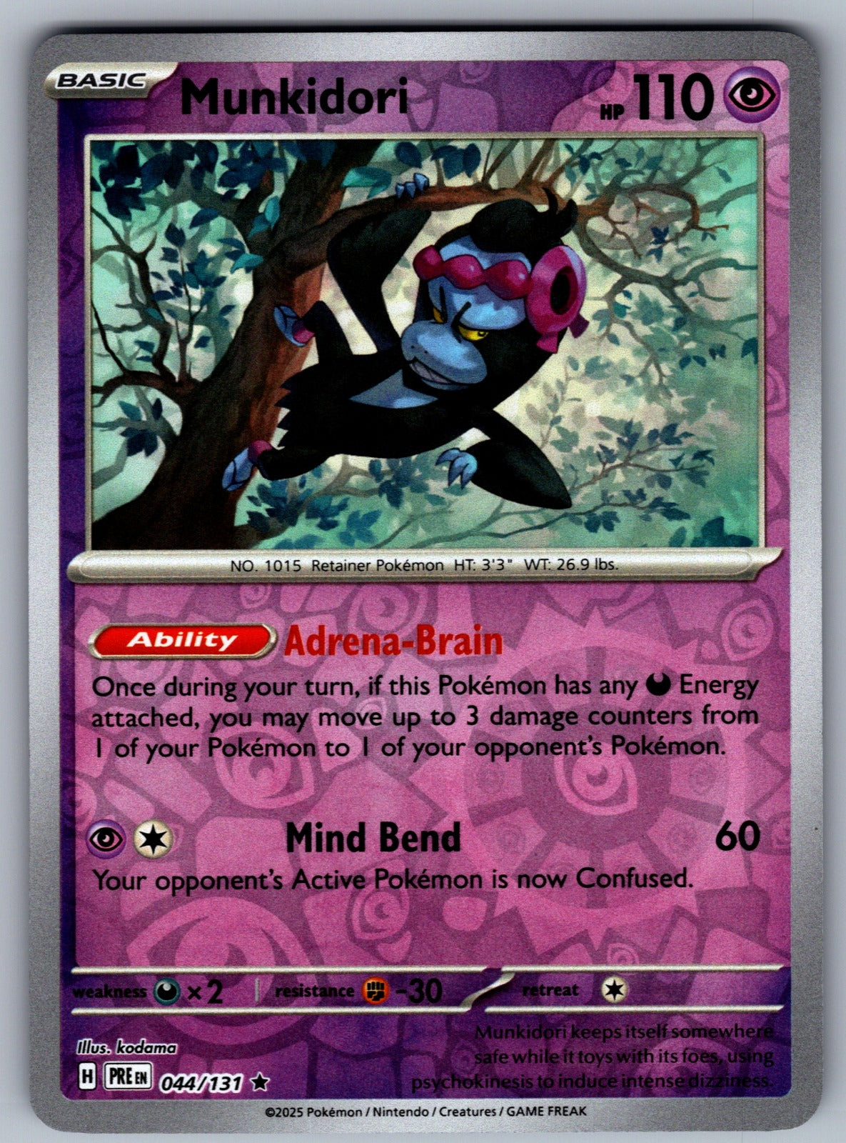 Munkidori Reverse Holo Rare SV06: Twilight Masquerade 095/167 NM 2024