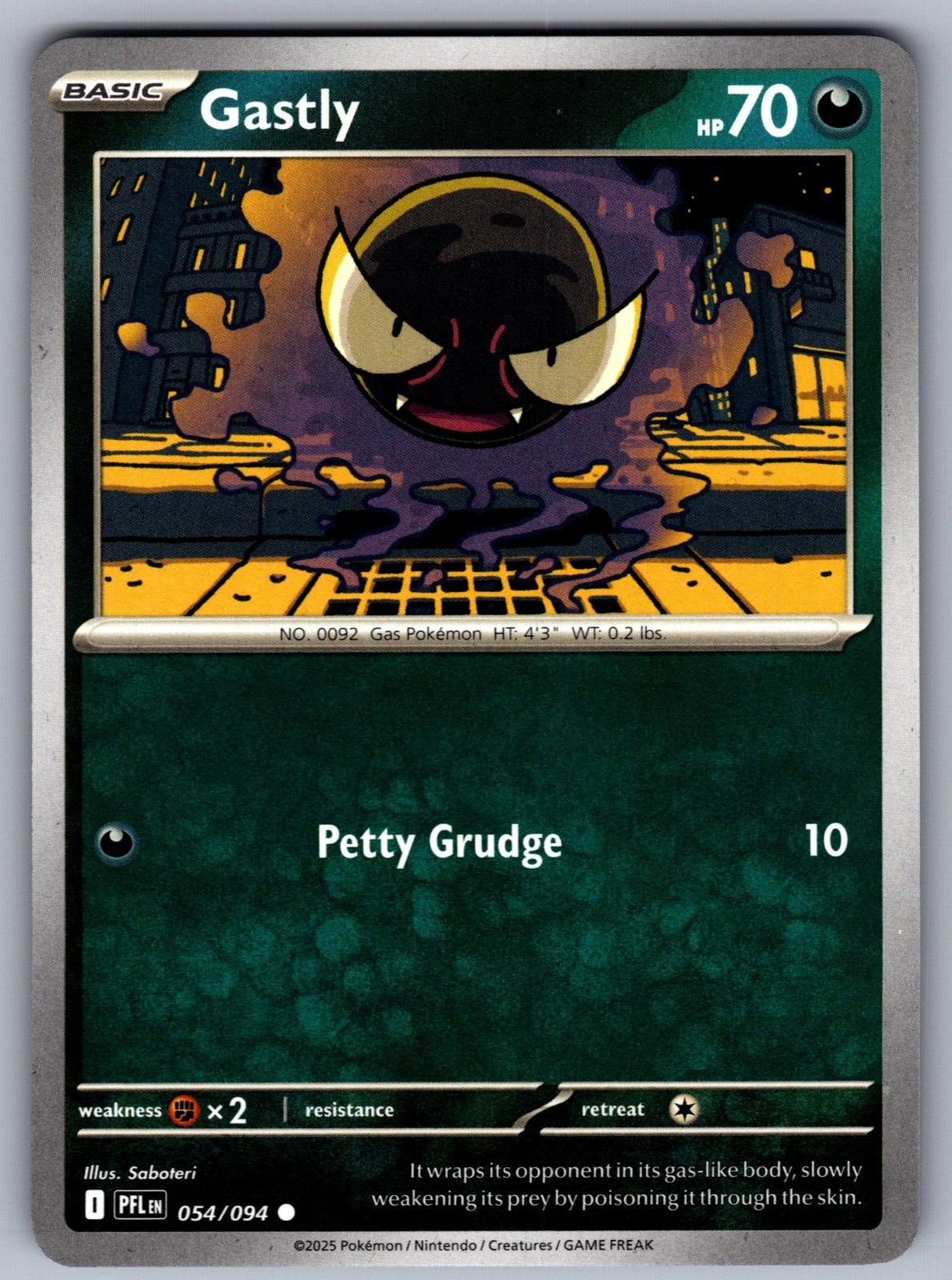 Gastly Common ME02: Phantasmal Flames 054/094 NM 2025