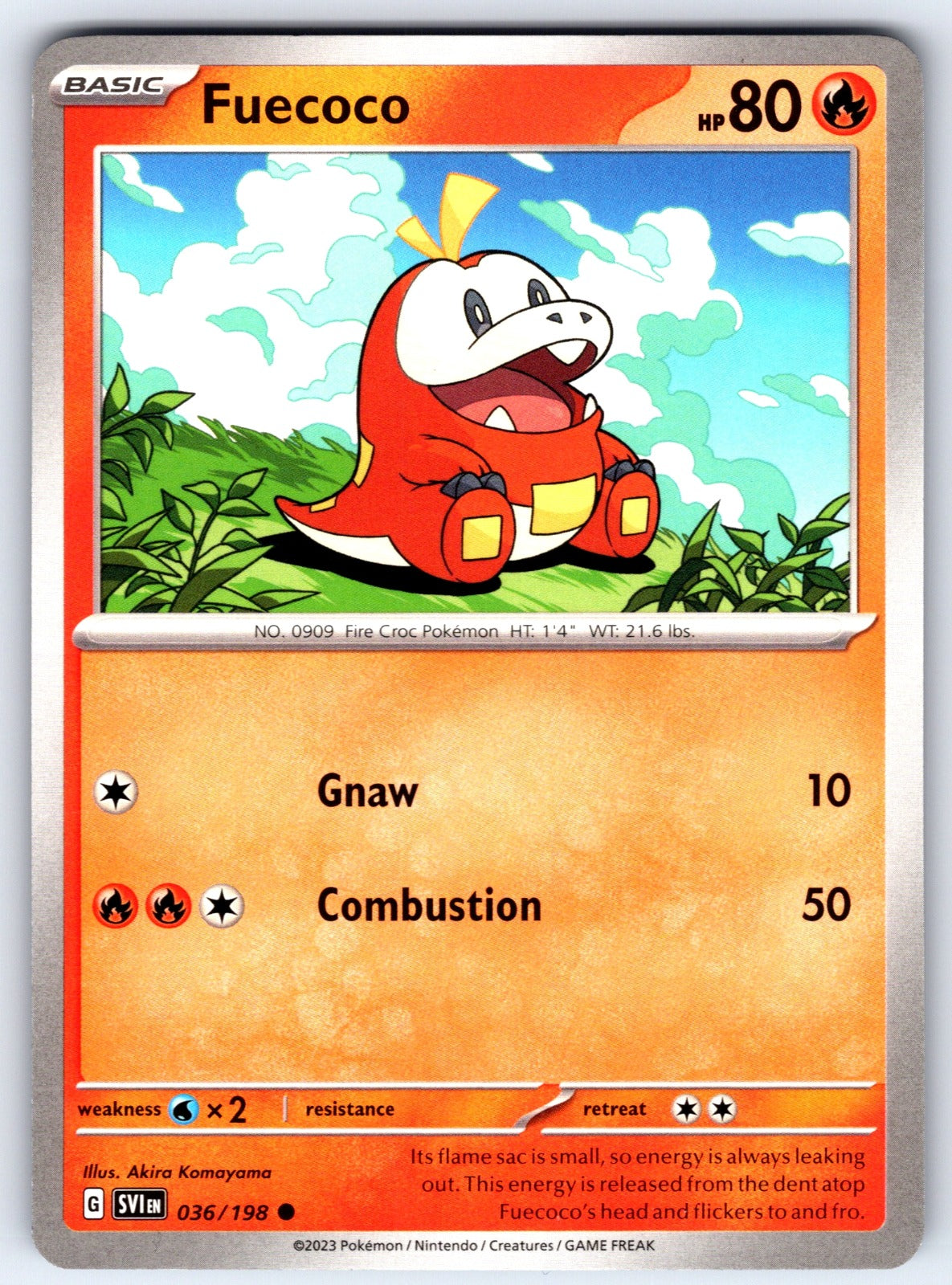 Fuecoco Common SV01: Scarlet & Violet Base Set 036/198 NM 2023