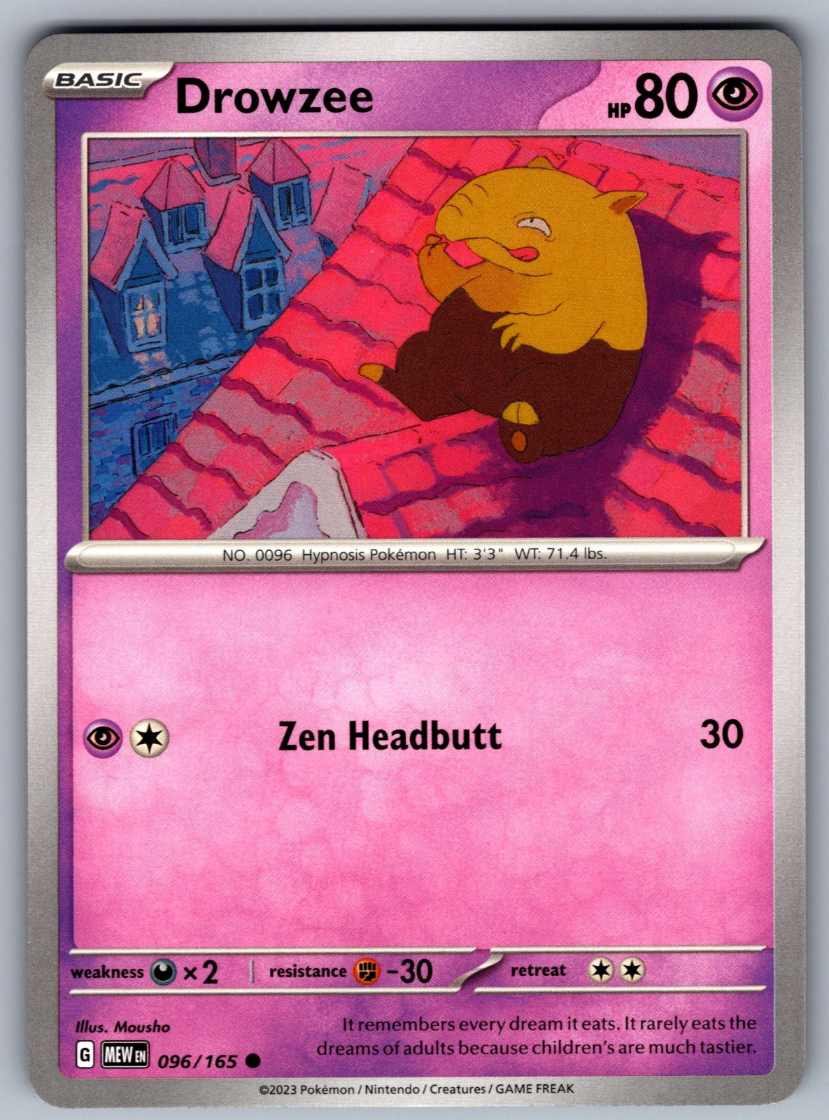Drowzee Common SV: Scarlet & Violet 151 096/165 NM 2023