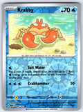 Krabby Reverse Holo Common SV: Scarlet & Violet 151 098/165 NM 2023