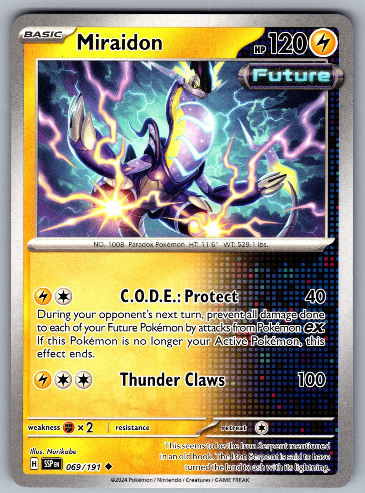 Miraidon Uncommon SV08: Surging Sparks 069/191 NM 2024