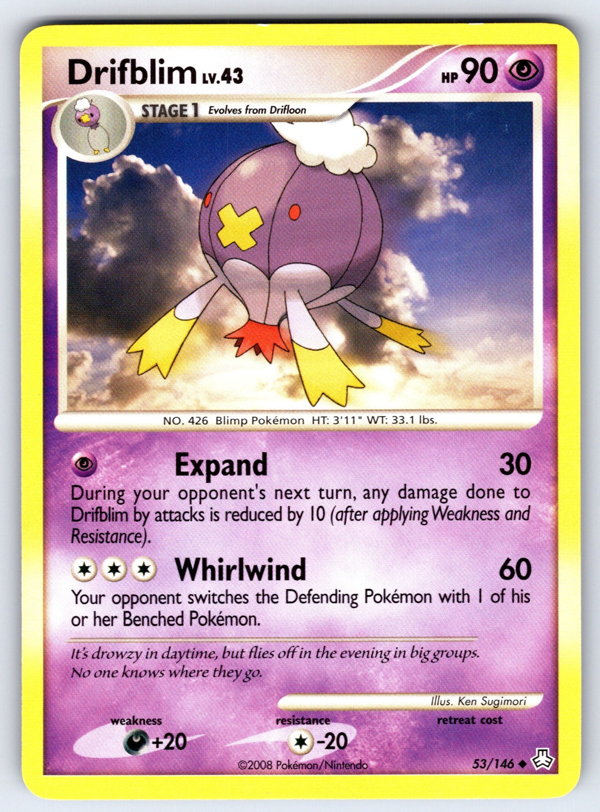 Drifblim Uncommon Legends Awakened 53/146 LP 2008