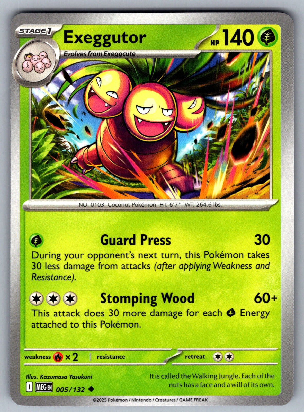Exeggutor Uncommon ME01: Mega Evolution 005/132 NM 2025
