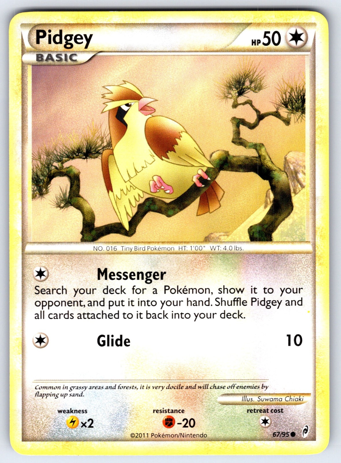 Pidgey Common Call of Legends 67/95 LP 2011