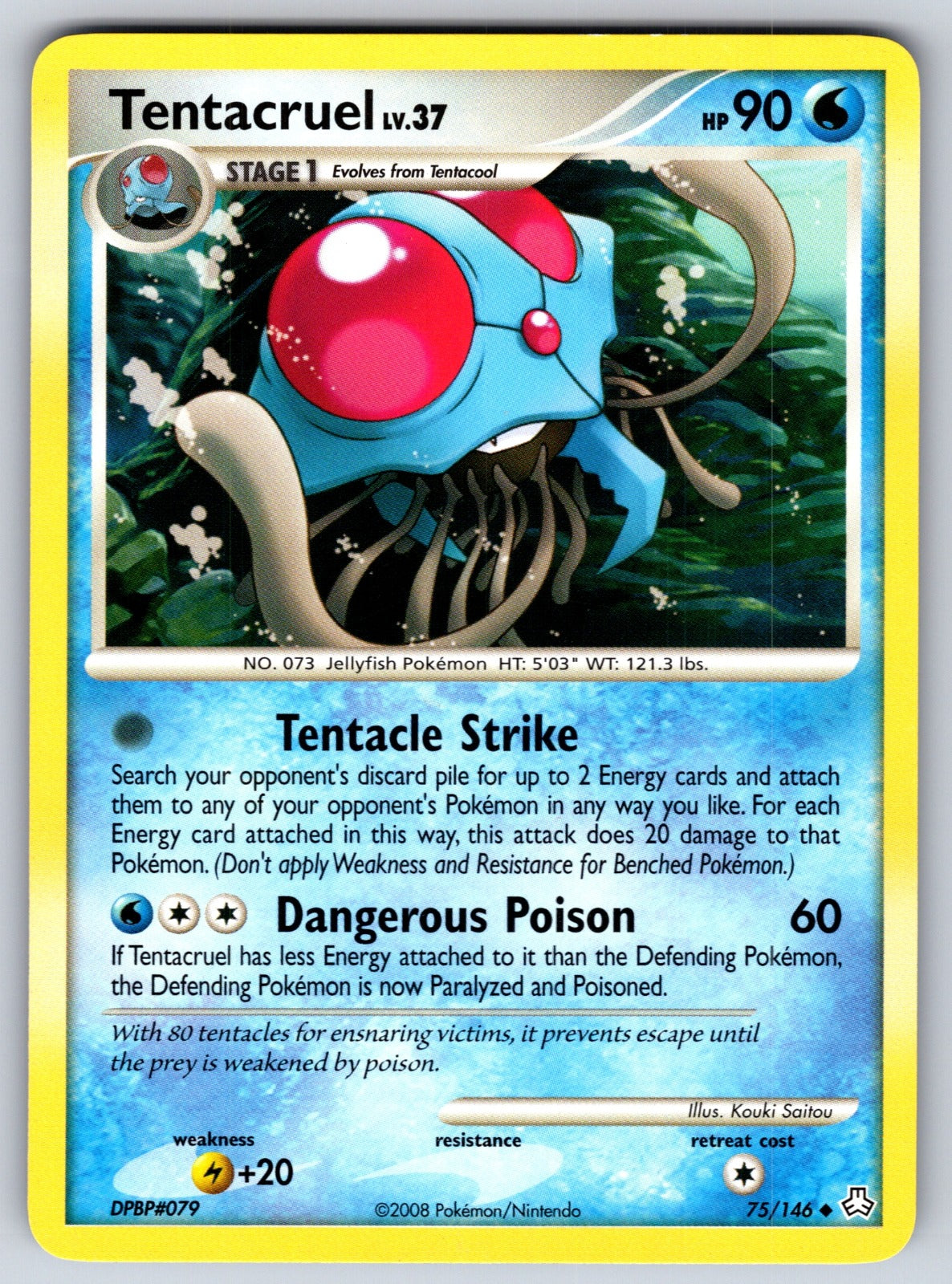 Tentacruel Uncommon Legends Awakened 75/146 LP 2008