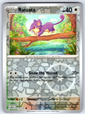 Rattata Reverse Holo Common SV: Scarlet & Violet 151 019/165 NM 2023