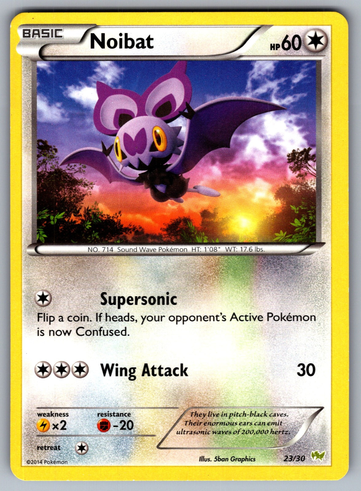 Noibat (#23) Common XY Trainer Kit: Sylveon & Noivern 12/30 LP 2014