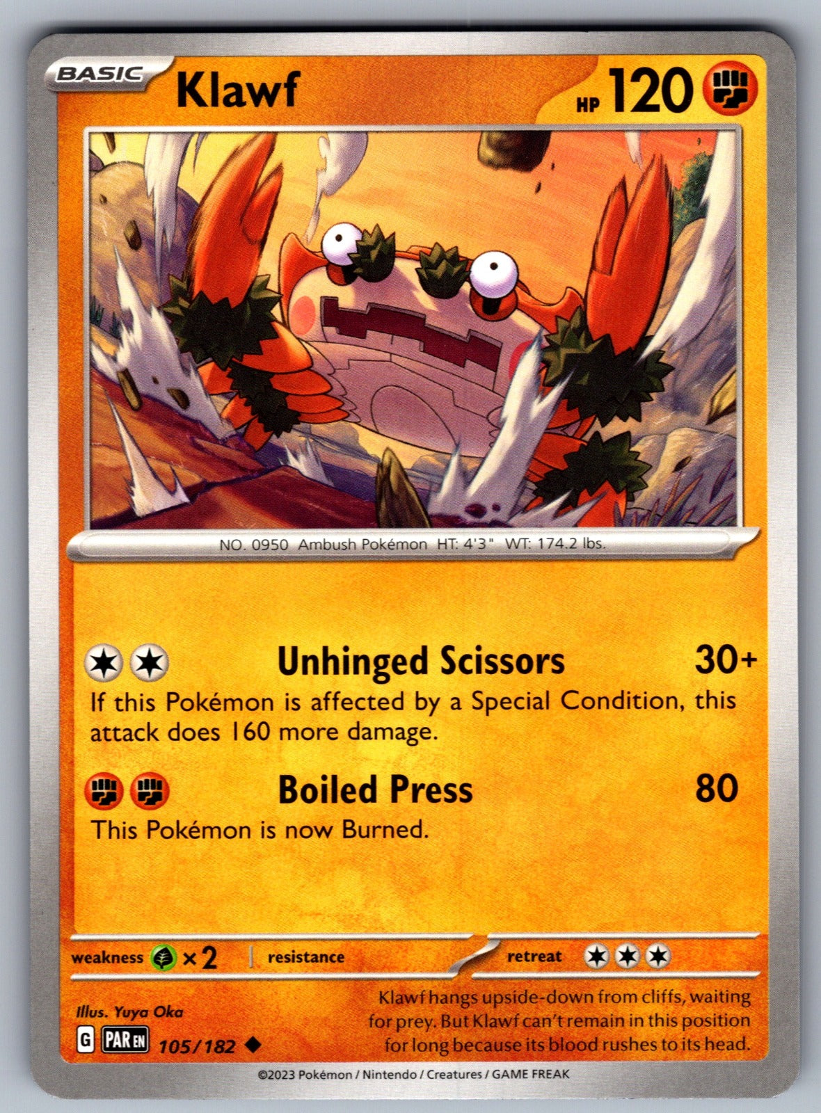 Klawf Uncommon SV04: Paradox Rift 105/182 NM 2023