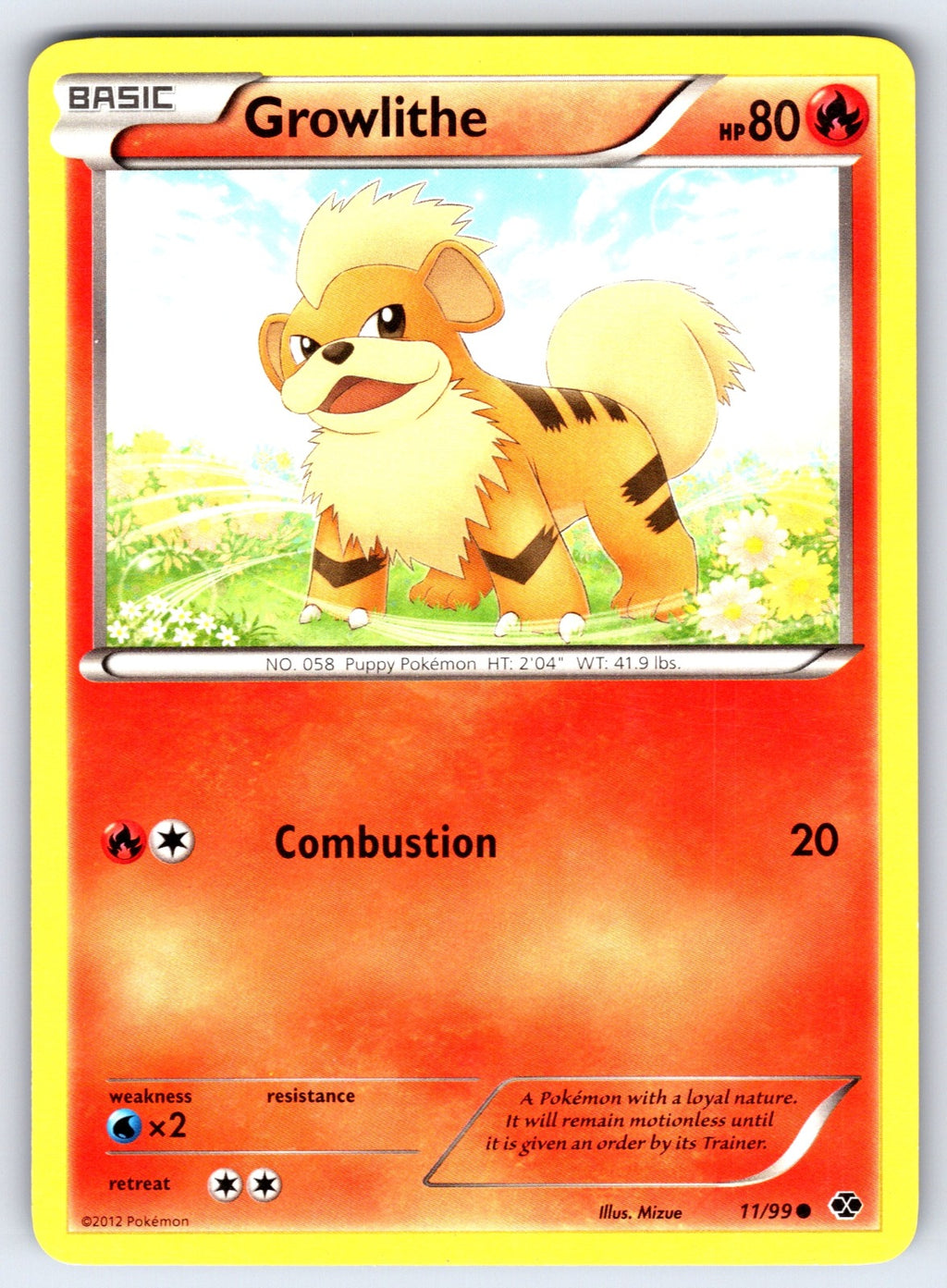 Growlithe (11) Common Next Destinies 11/99 LP 2012