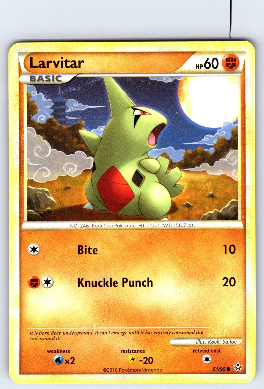 Larvitar (51) Common Unleashed 51/95 LP 2010