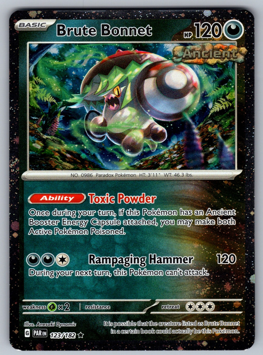 Brute Bonnet - (Cosmos Holo) Holo Rare Miscellaneous Cards & Products 123/182 NM