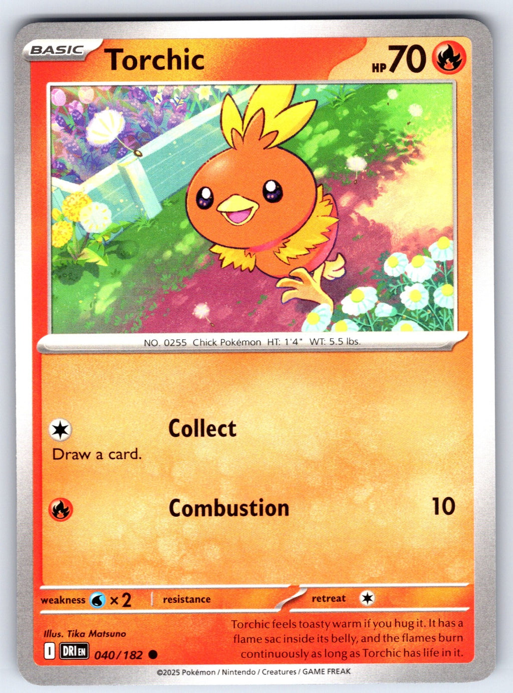 Torchic Common SV10: Destined Rivals 040/182 NM 2025