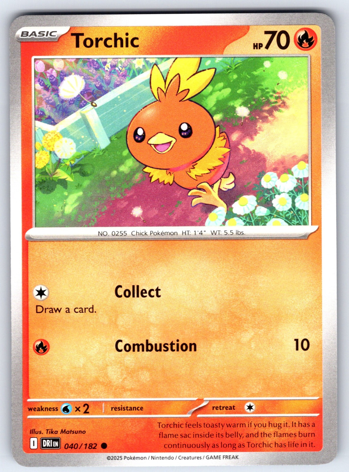 Torchic Common SV10: Destined Rivals 040/182 NM 2025