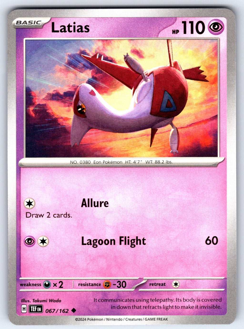 Latias Uncommon SV05: Temporal Forces 067/162 NM 2024