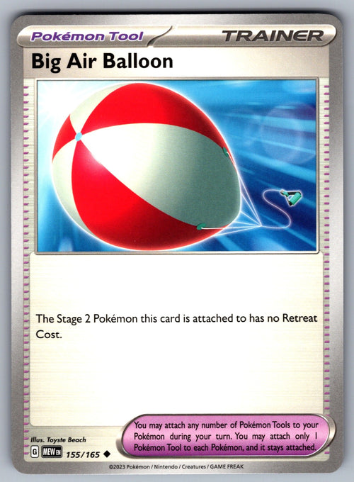 Big Air Balloon Uncommon SV: Scarlet & Violet 151 155/165 NM 2023