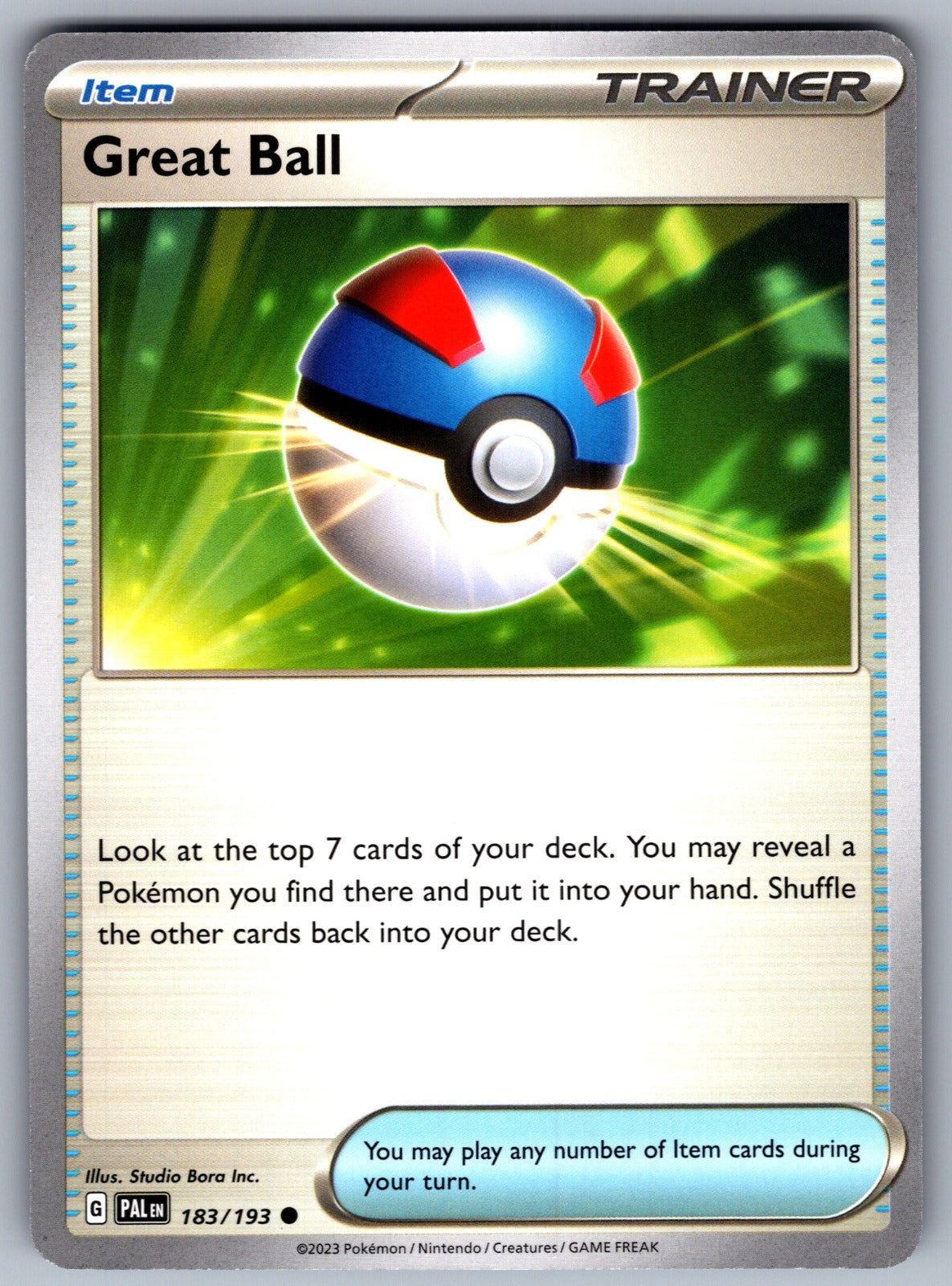 Great Ball Common SV02: Paldea Evolved 183/193 NM 2023