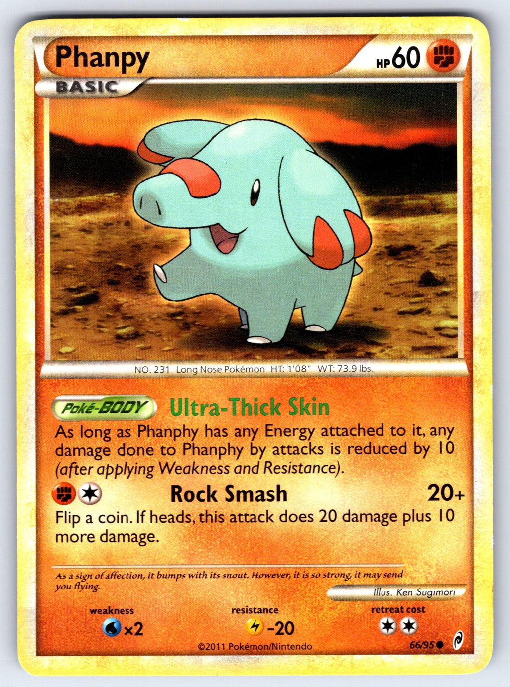 Phanpy Common Call of Legends 66/95 LP 2011