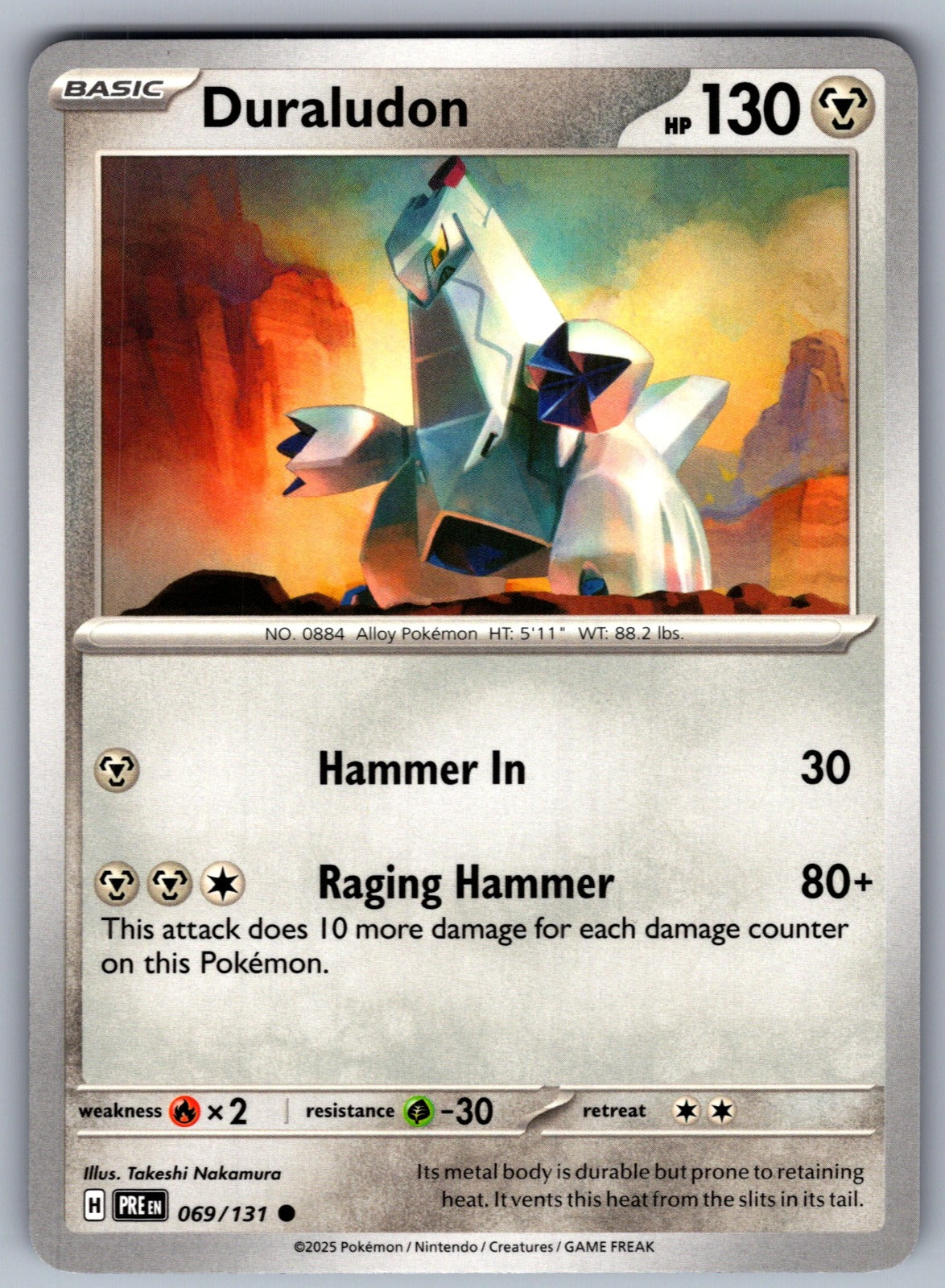 Duraludon Common SV: Prismatic Evolutions 069/131 NM 2025