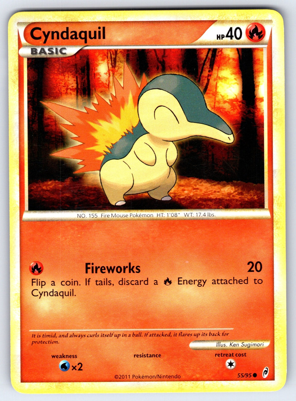 Cyndaquil Common Call of Legends 55/95 LP 2011