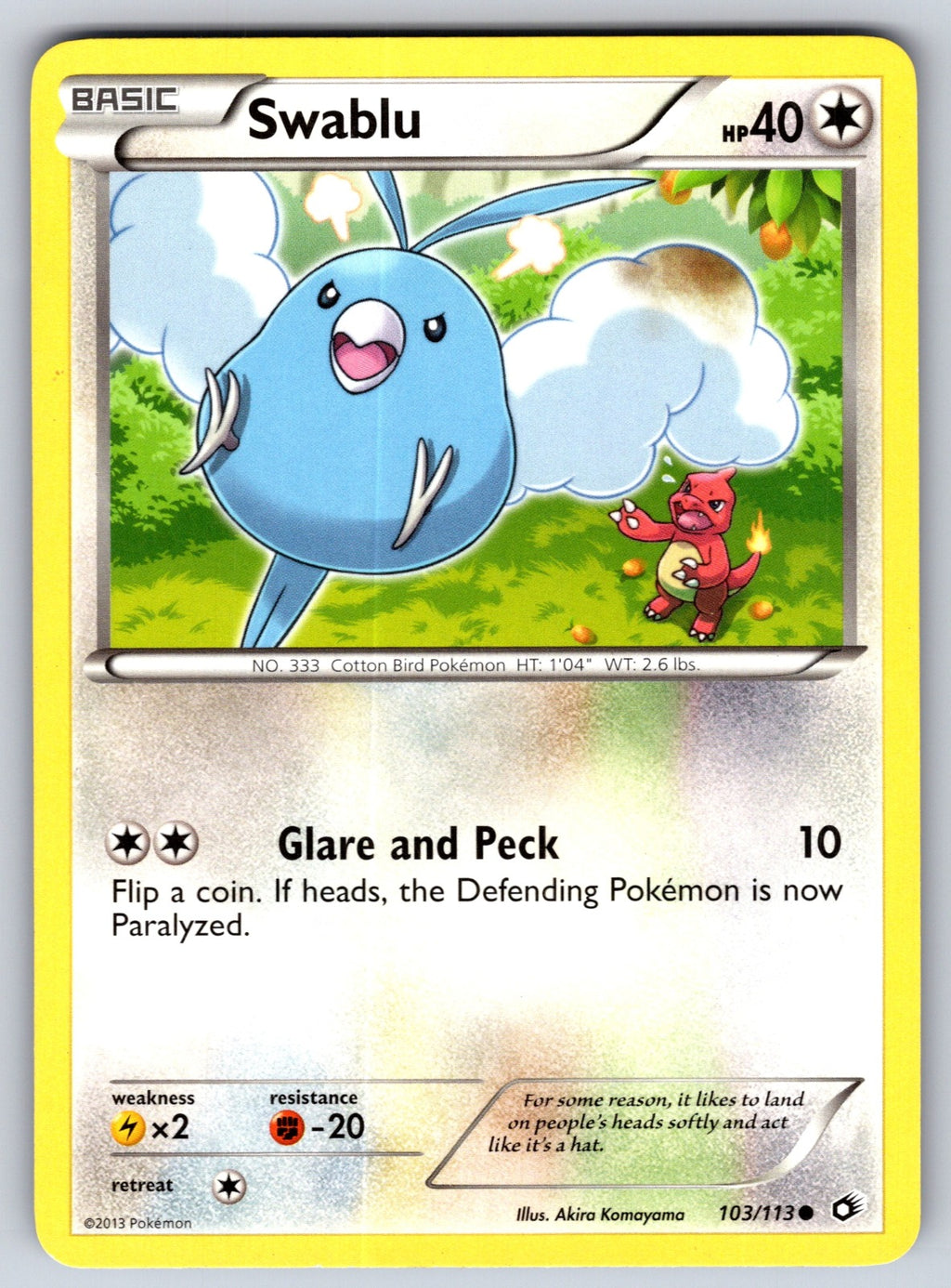 Swablu Common Legendary Treasures 103/113 LP 2013