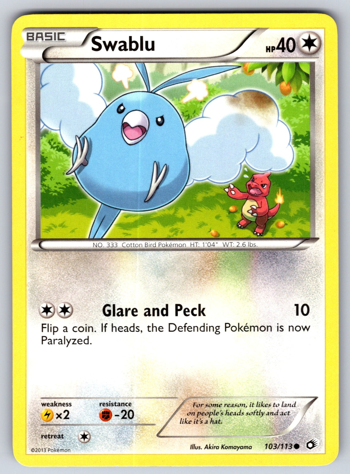 Swablu Common Legendary Treasures 103/113 LP 2013