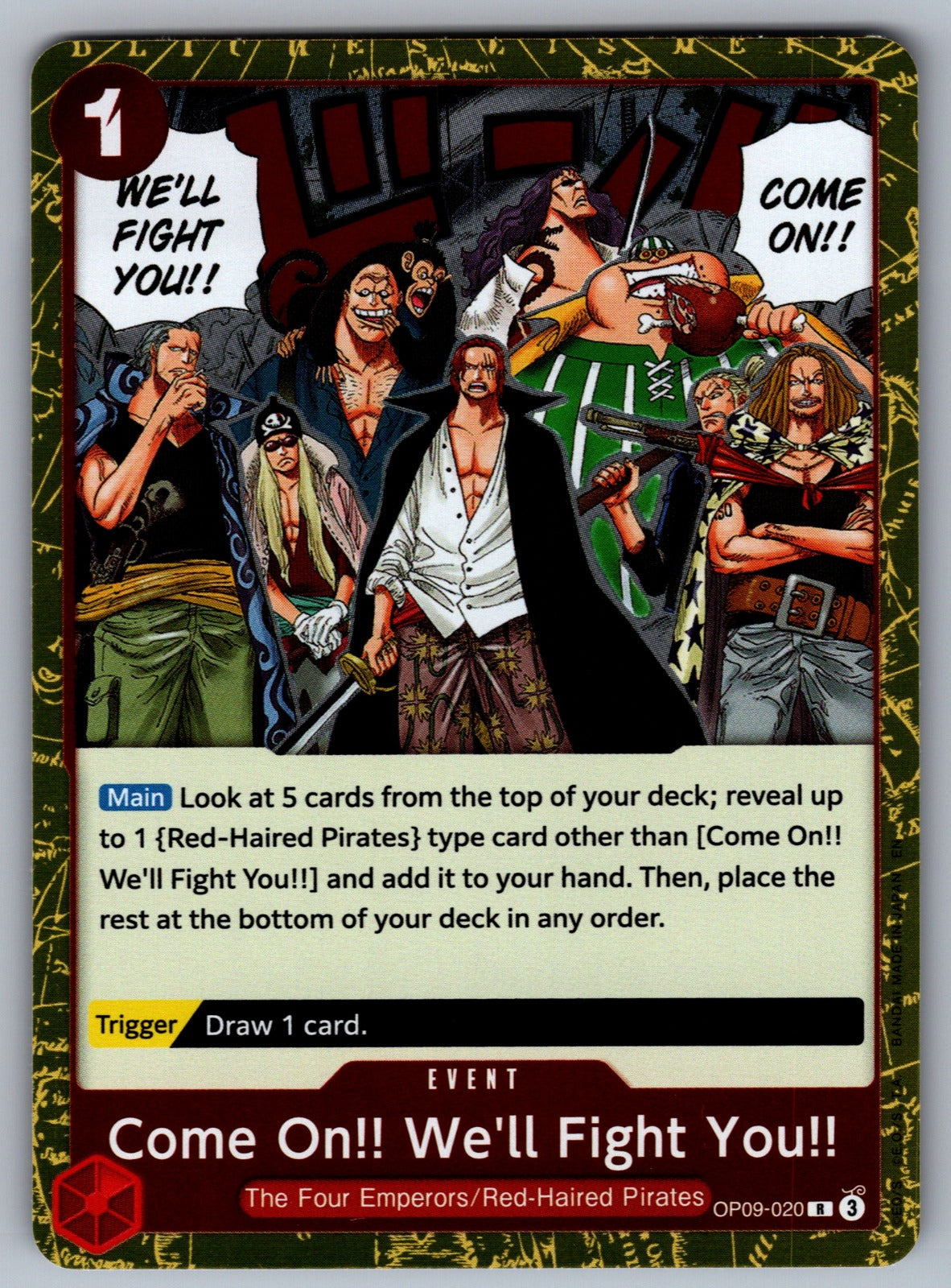 Come On!! We'll Fight You!! Foil R Emperors in the New World OP09-020 NM 2024