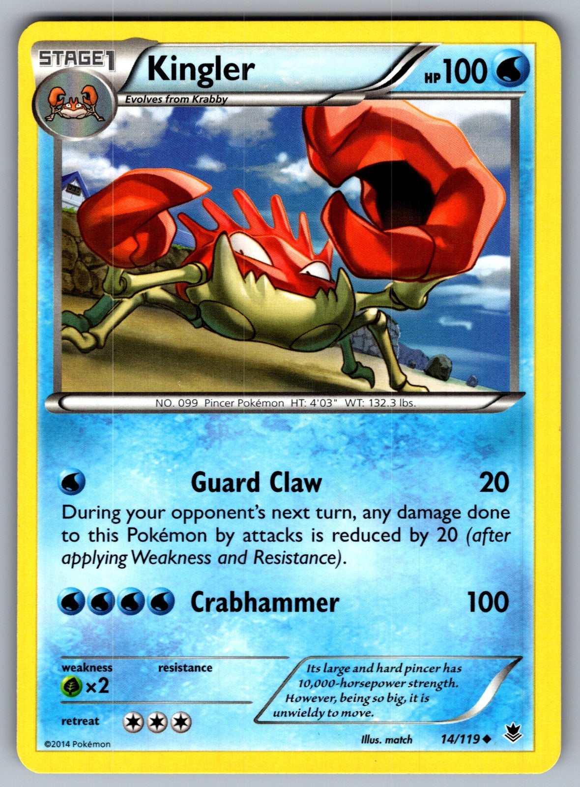 Kingler Uncommon XY - Phantom Forces 14/119 LP 2014