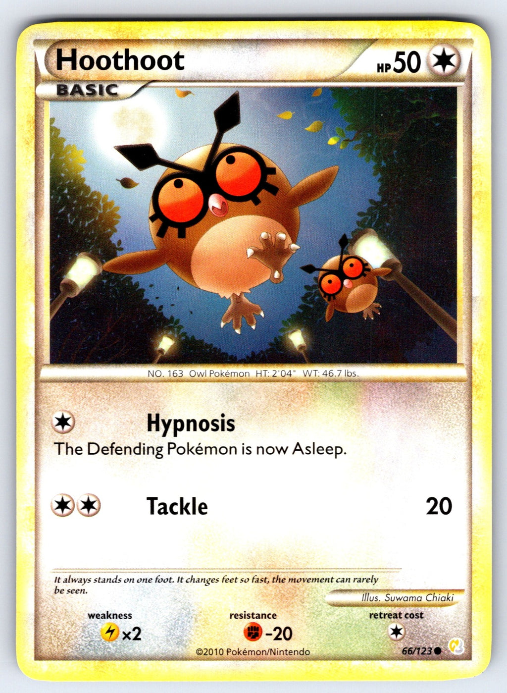 Hoothoot Common HeartGold SoulSilver 66/123 LP 2010