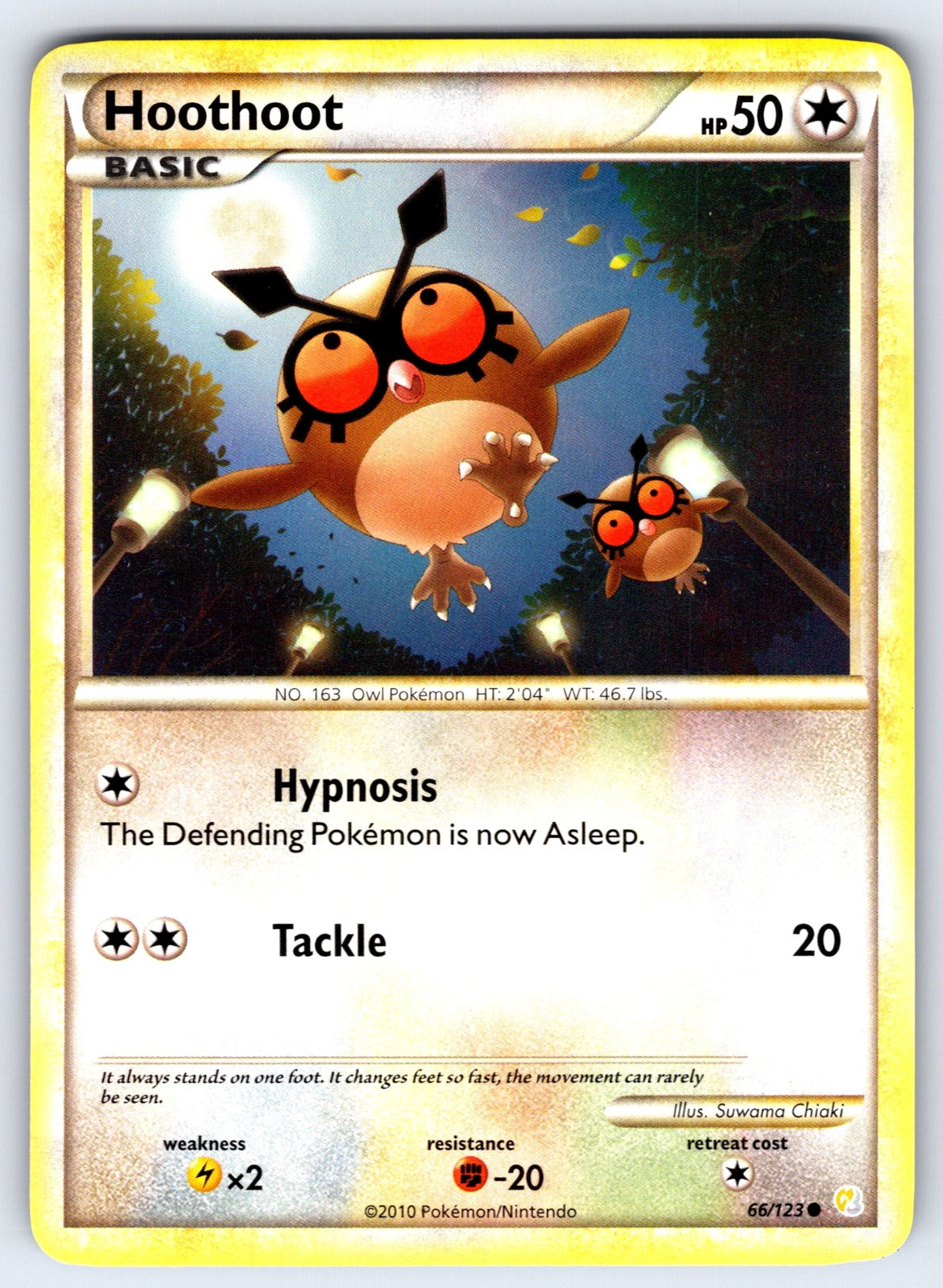 Hoothoot Common HeartGold SoulSilver 66/123 LP 2010