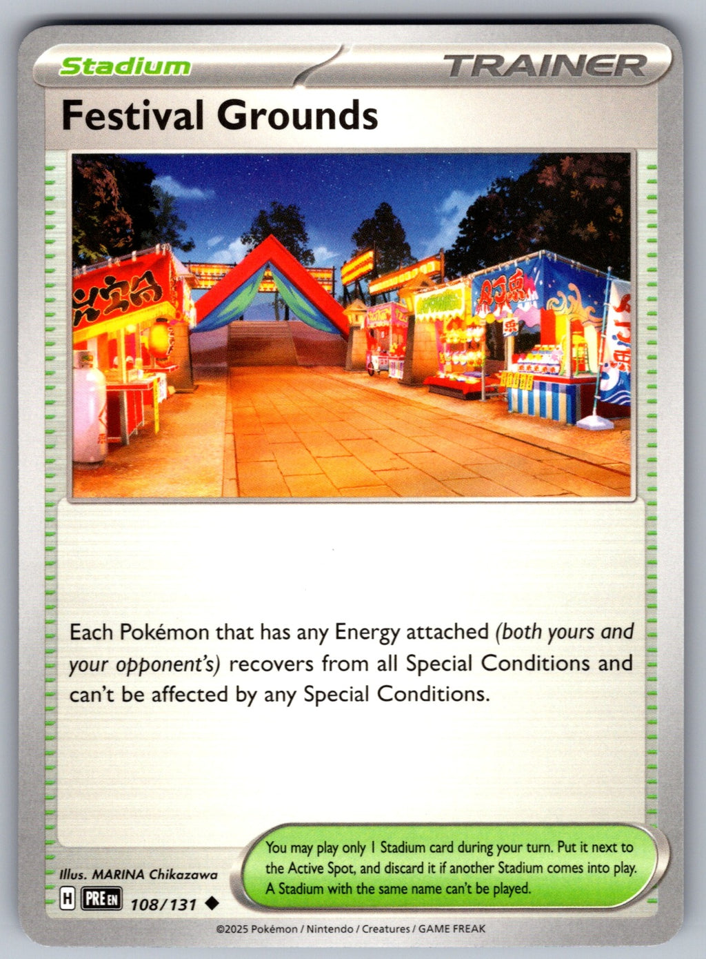 Festival Grounds Uncommon SV: Prismatic Evolutions 108/131 NM 2025