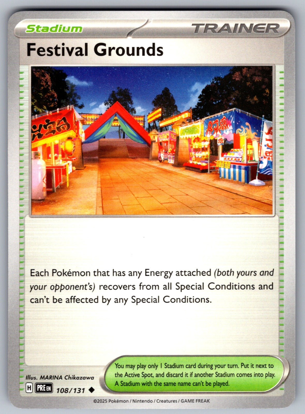 Festival Grounds Uncommon SV: Prismatic Evolutions 108/131 NM 2025