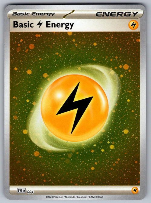 Basic Lightning Energy (Cosmos Holo) Holo Common SVE: Scarlet & Violet Energies 