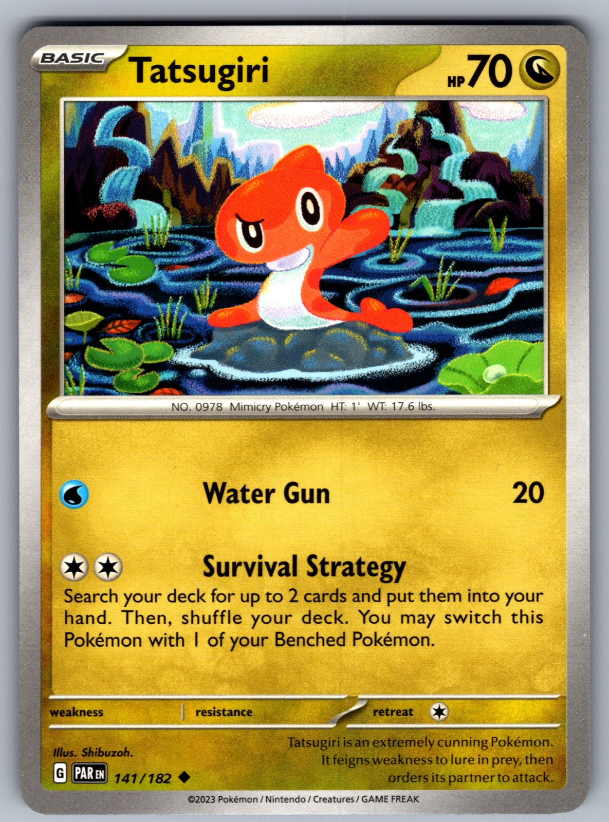 Tatsugiri Uncommon SV04: Paradox Rift 141/182 NM 2023