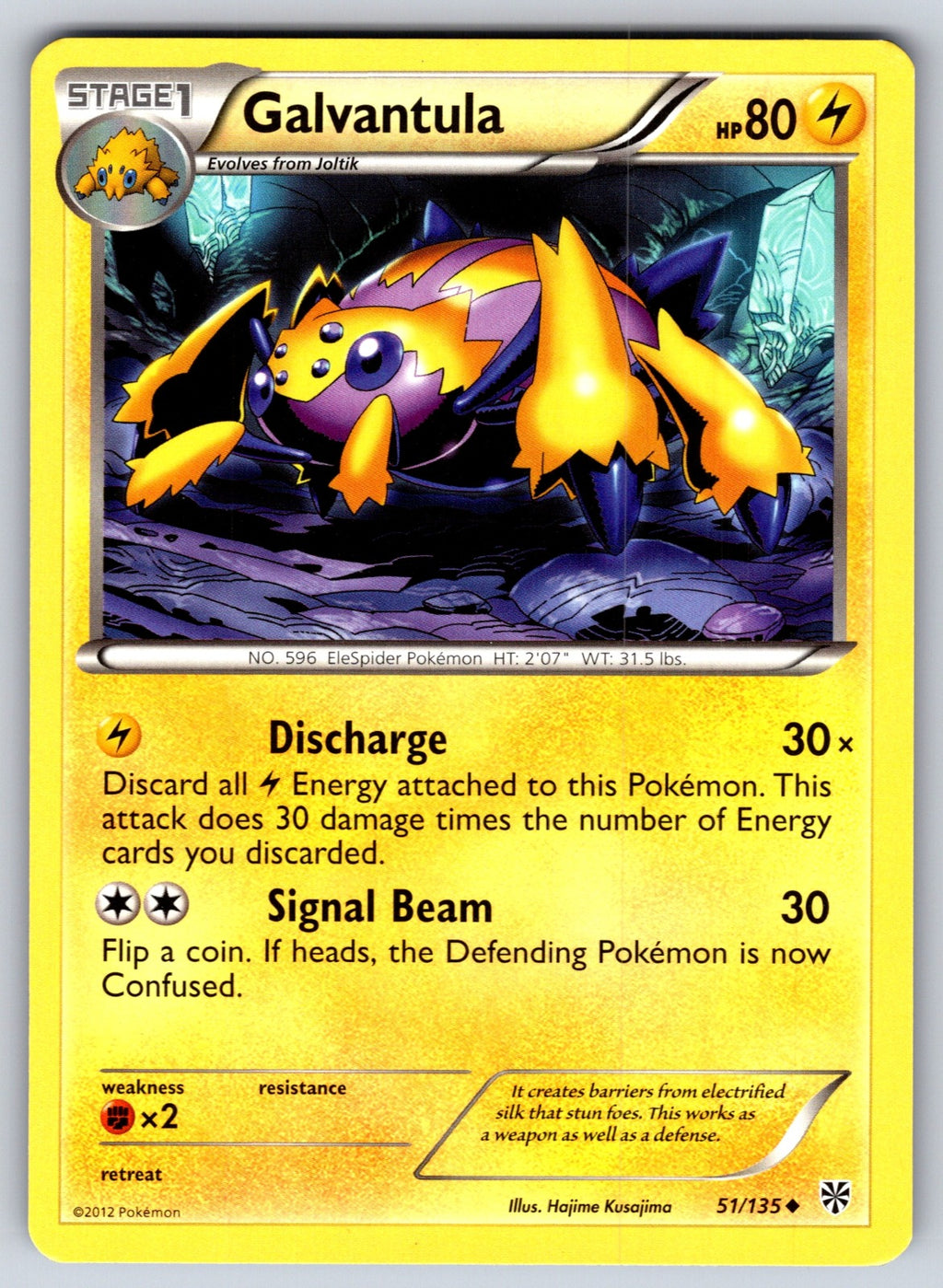 Galvantula Uncommon Plasma Storm 51/135 LP 2013