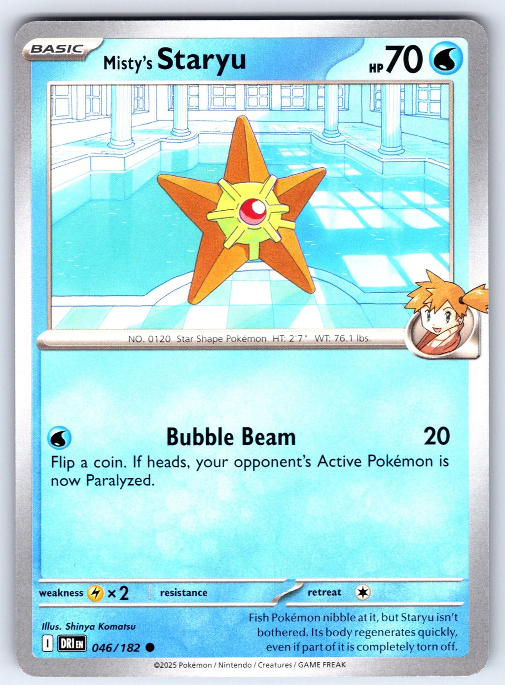 Misty's Staryu Common SV10: Destined Rivals 046/182 NM 2025