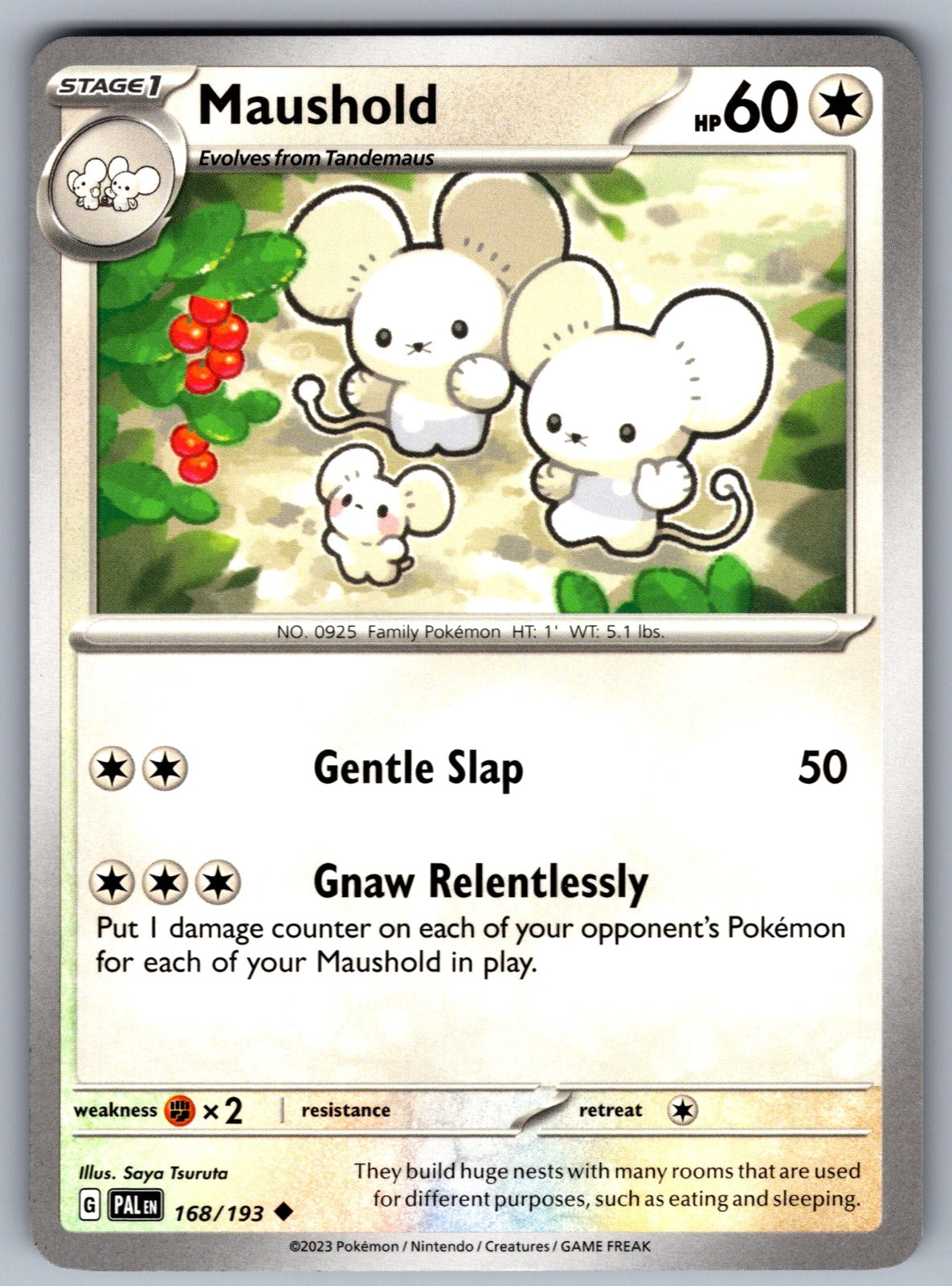 Maushold Uncommon SV02: Paldea Evolved 168/193 NM 2023