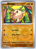 Mankey Reverse Holo Common SV02: Paldea Evolved 106/193 NM 2023