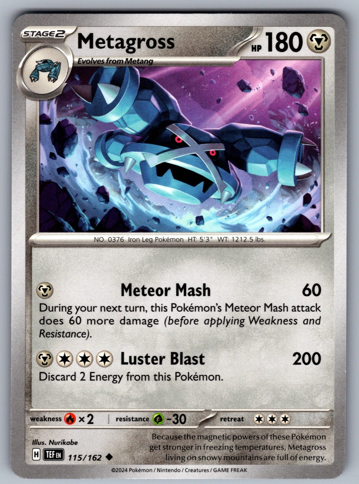 Metagross Uncommon SV05: Temporal Forces 115/162 NM 2024