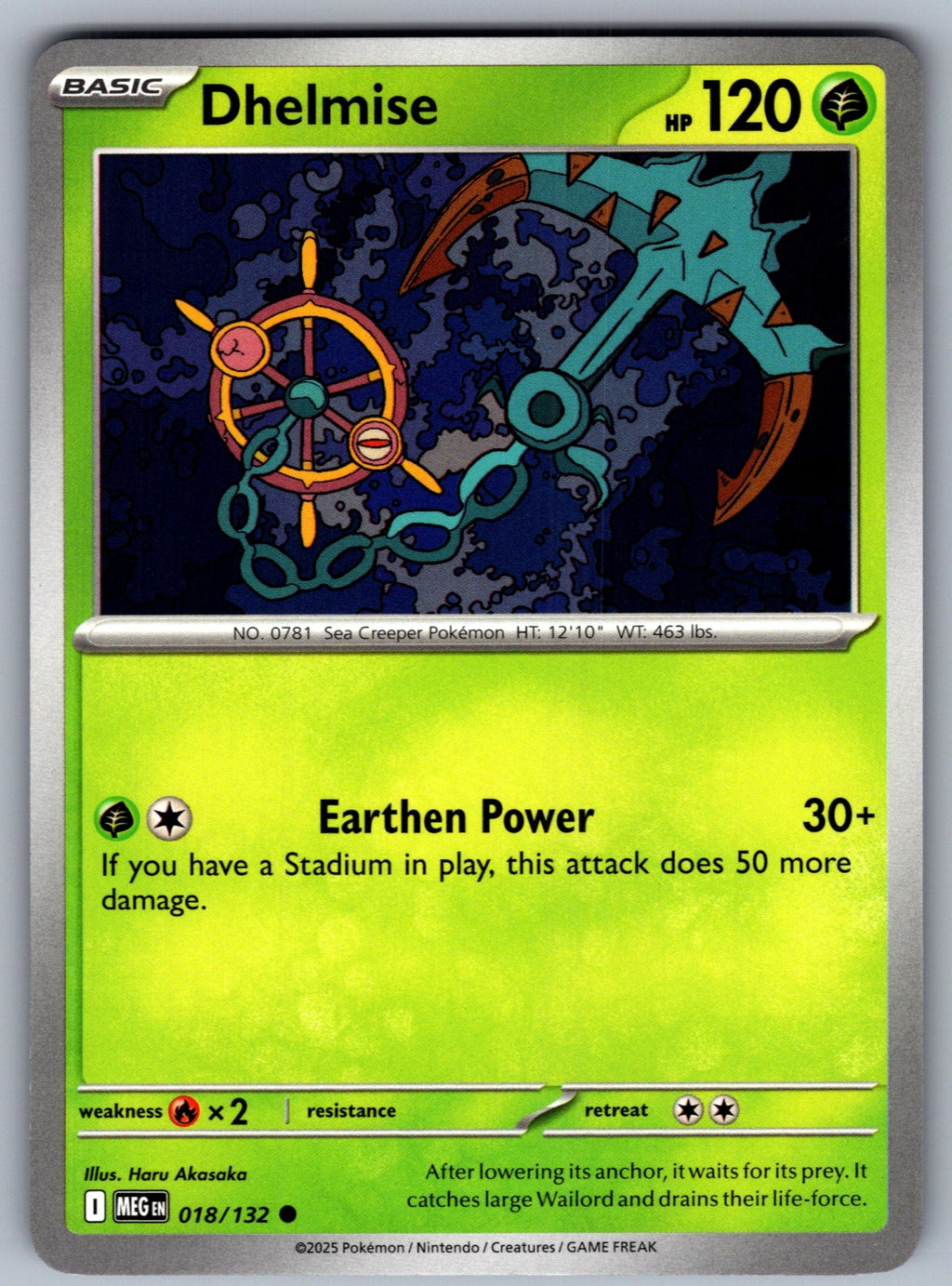 Dhelmise Common ME01: Mega Evolution 018/132 NM 2025