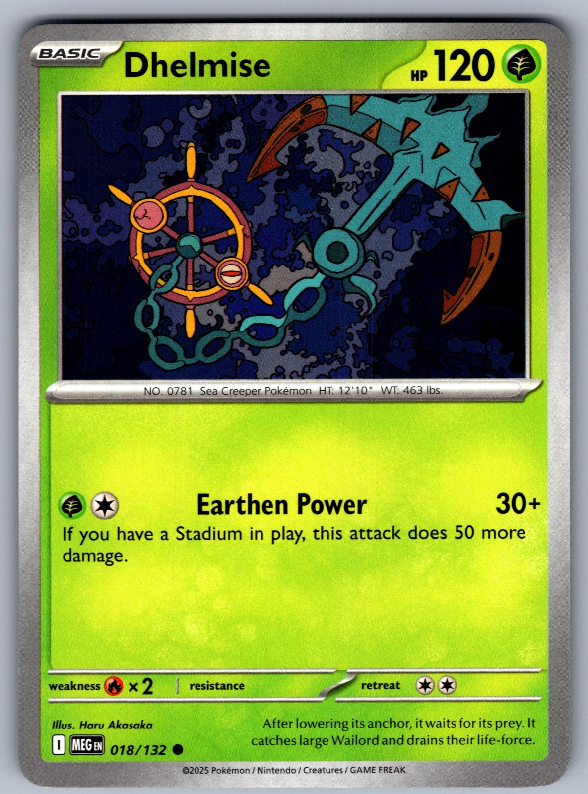 Dhelmise Common ME01: Mega Evolution 018/132 NM 2025