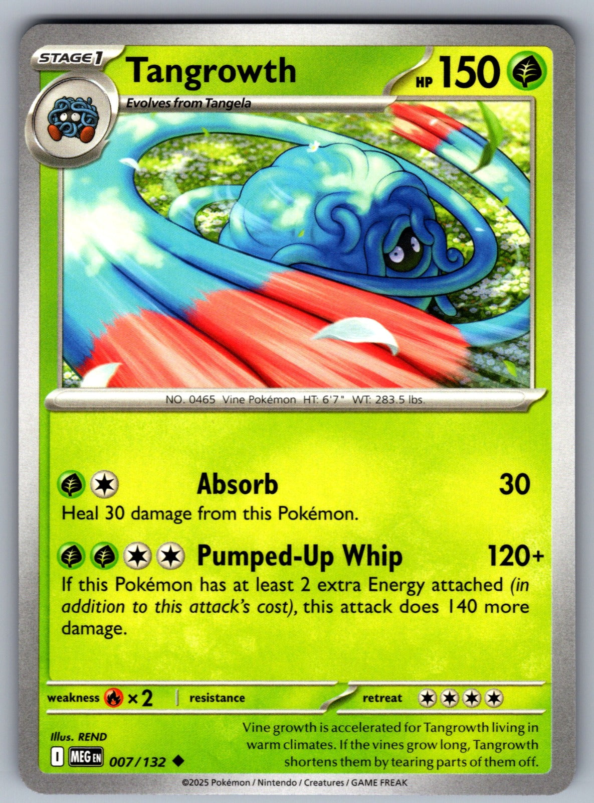 Tangrowth Uncommon ME01: Mega Evolution 007/132 NM 2025